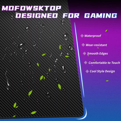 47 Inch Gaming Desk, Z-Shaped PC Computer Table Ergonomic Gamer Workstation with Headphone Hook for Home Office, Red