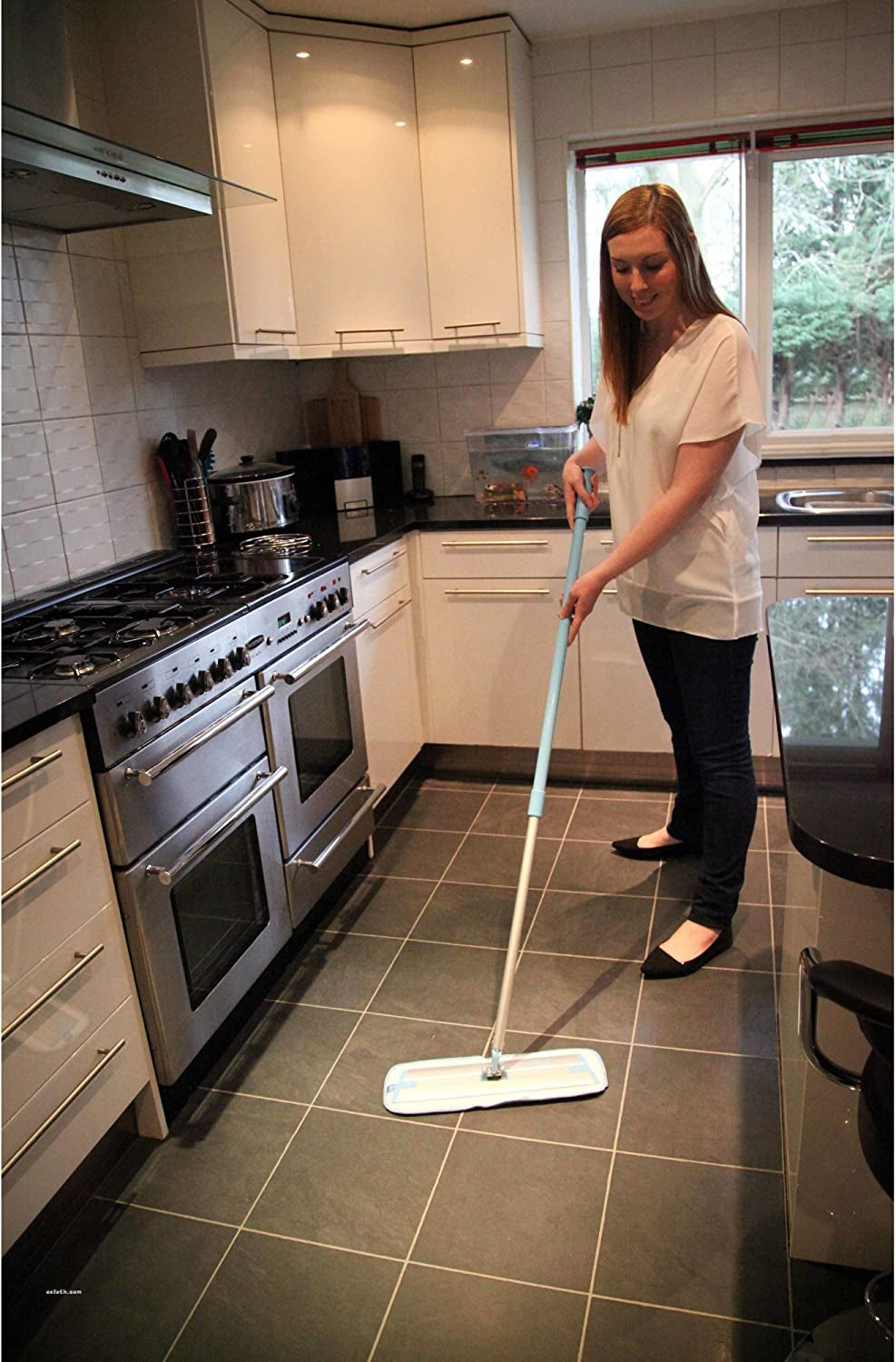 Deep Clean Microfiber Mop - Reusable Mop Pad for Home Cleaning, Hard Floors, Wood, Tile, or Laminate, Machine Washable, Use Wet for Cleaning or Dry for Dusting, No Refills or Spray Needed