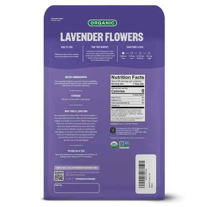 Organic Dried Lavender Flowers, Extra Grade Dried Buds, Imported from France for Culinary or Sachet Bags, 4Oz, Packaging May Vary (Pack of 1)